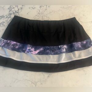 Women's TAIL Tennis Athletic Skirt with Shorts underneath XL Black Purple EUC